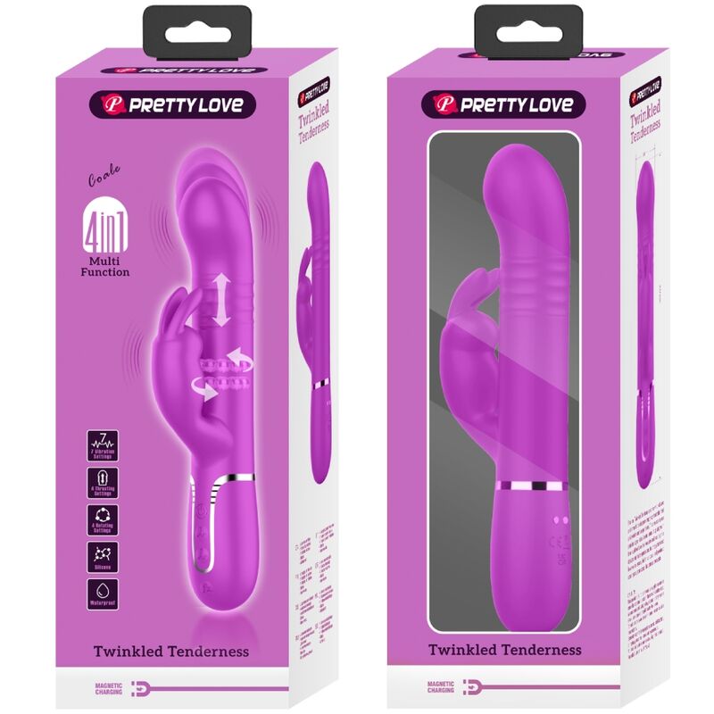PRETTY LOVE - COALE KANINVIBRATOR PÄRLOR VIOLETTA