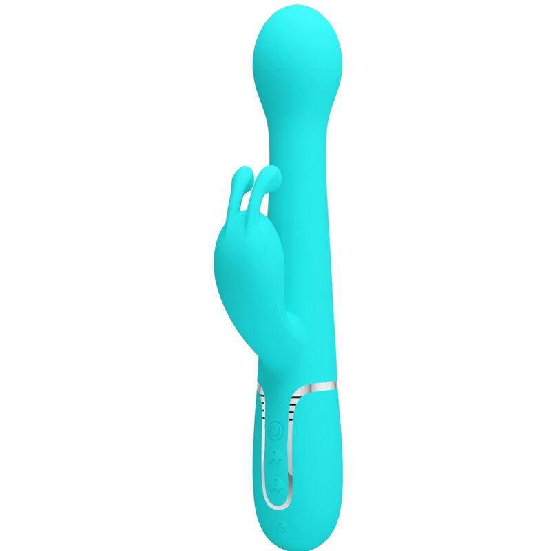 PRETTY LOVE - DEJON KANINVIBRATOR 3-I-1 MULTIFUNKTION AQUA GRÖN