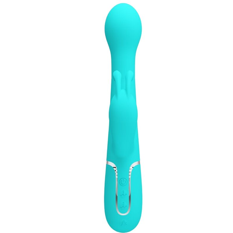 PRETTY LOVE - DEJON KANINVIBRATOR 3-I-1 MULTIFUNKTION AQUA GRÖN