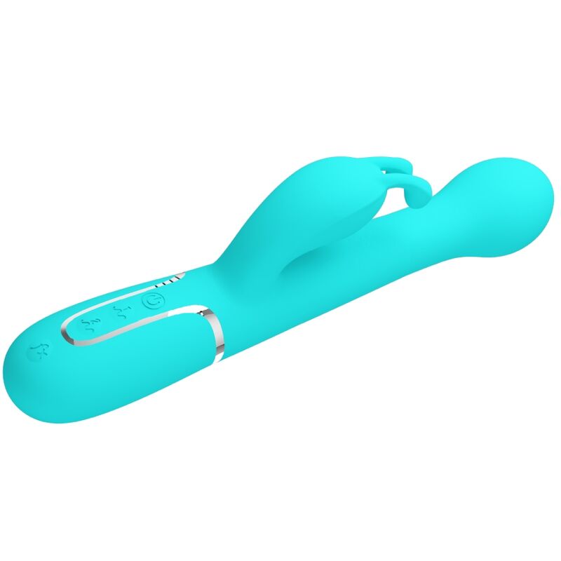 PRETTY LOVE - DEJON KANINVIBRATOR 3-I-1 MULTIFUNKTION AQUA GRÖN