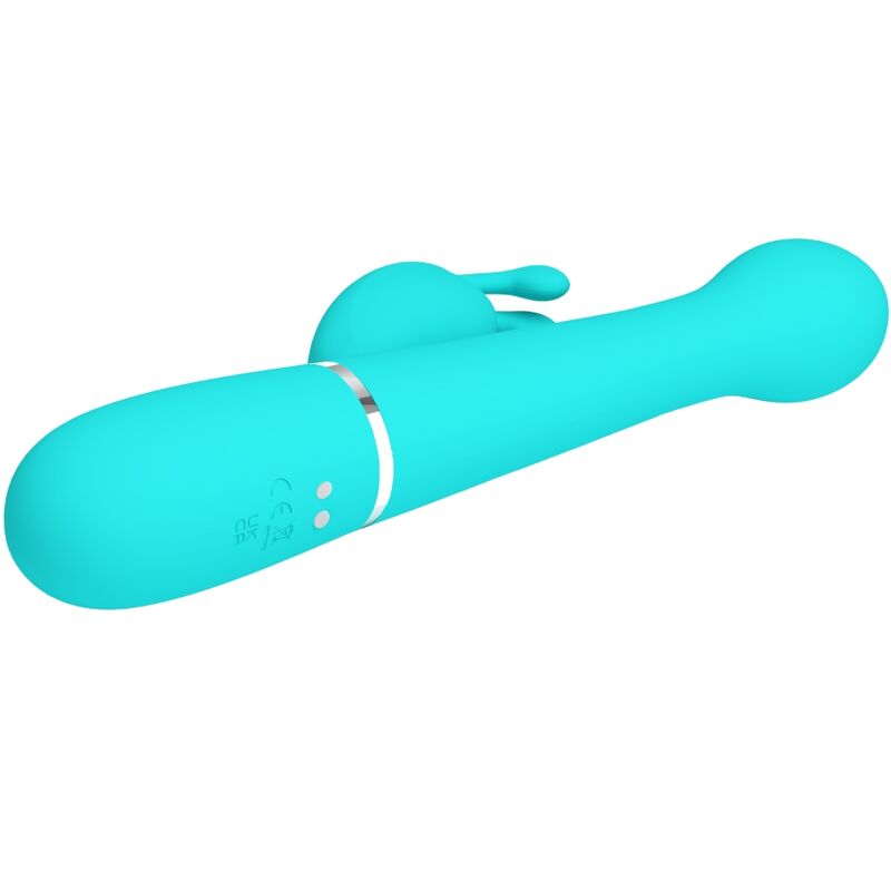 PRETTY LOVE - DEJON KANINVIBRATOR 3-I-1 MULTIFUNKTION AQUA GRÖN