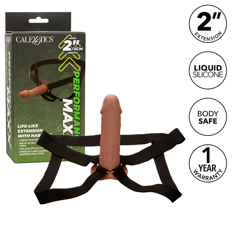 CALEXOTICS - PERFORMANCE MAXX LIVSLIK FÖRLÄNGNING MED SELE BRUN HUD