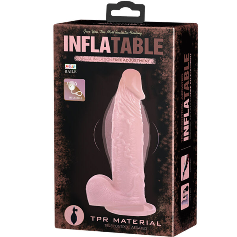 DANS - REALISTISK UPPBLÅSBAR DILDO MED SUGKOPPA 15 CM