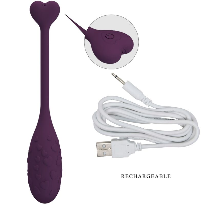 PRETTY LOVE - APP-STYRD VIBRERANDE ÄGG MED FISHERMAN-APP LILA