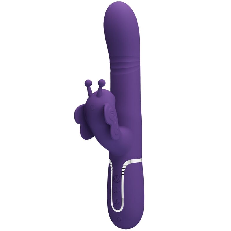 PRETTY LOVE - MULTIFUNKTIONELL KANINVIBRATOR 4 I 1 FJÄRIL LILA