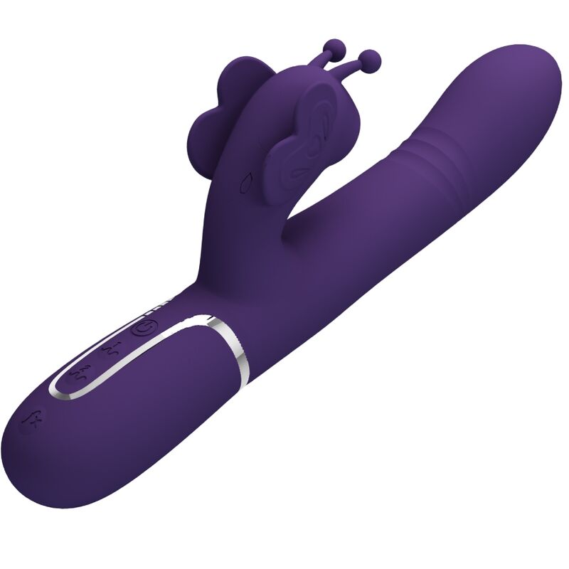 PRETTY LOVE - MULTIFUNKTIONELL KANINVIBRATOR 4 I 1 FJÄRIL LILA
