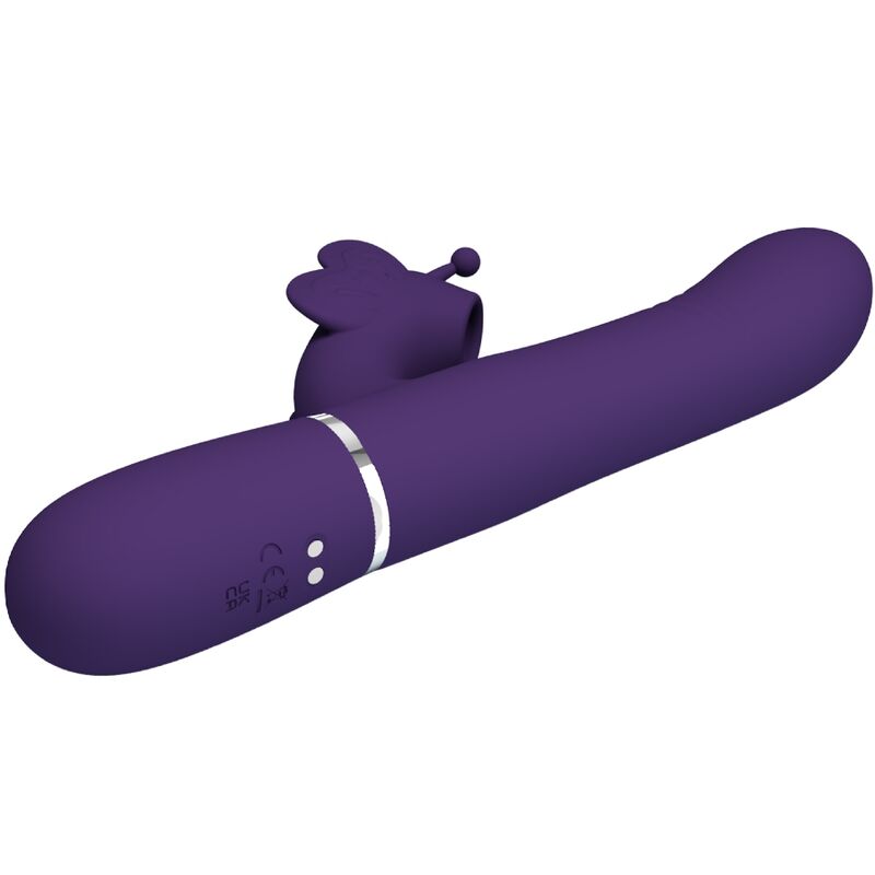 PRETTY LOVE - MULTIFUNKTIONELL KANINVIBRATOR 4 I 1 FJÄRIL LILA