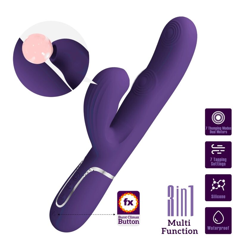 PRETTY LOVE - PERLITA G-PUNKTSVIBRATOR 3 I 1 MULTIFUNKTION LILA