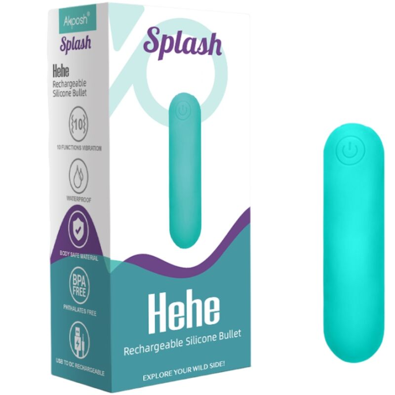 ARMONY - SPLASH HEHE VIBRATOR KULA SILIKON 10 VIBRATIONER 65 X 15 CM GRÖN