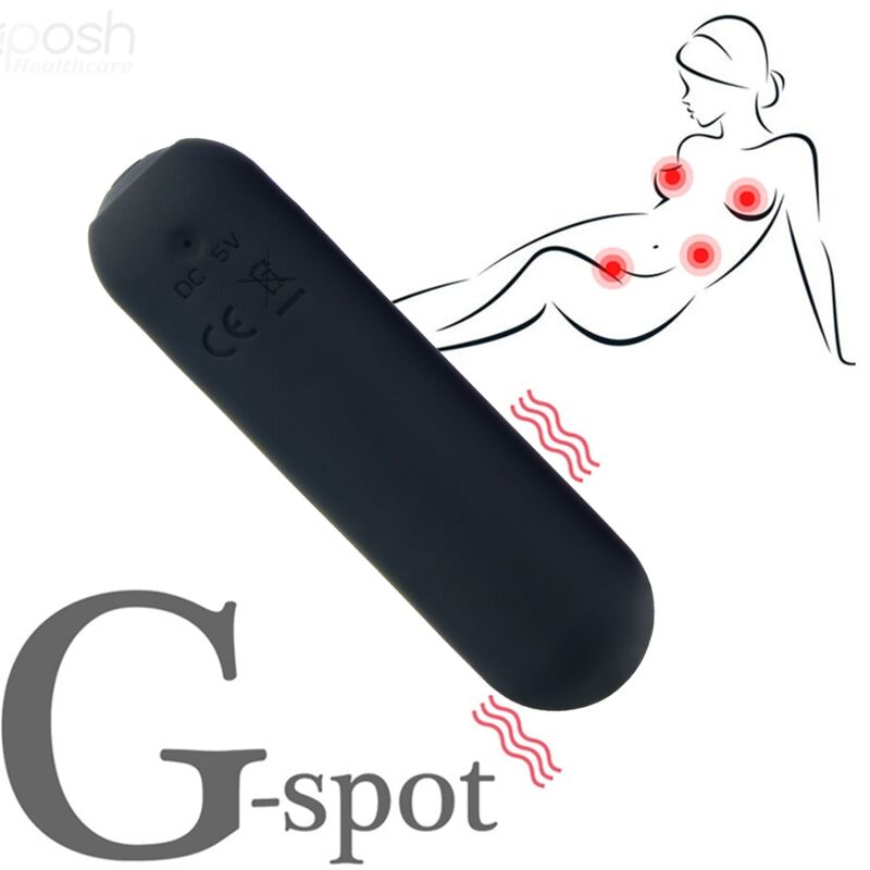 ARMONY - SPLASH HAHA VIBRATOR KULA SILIKON 10 VIBRATIONER 75 X 19 CM SVART
