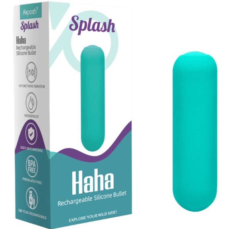 ARMONY - SPLASH HAHA VIBRATOR KULA SILIKON 10 VIBRATIONER 75 X 19 CM GRÖN