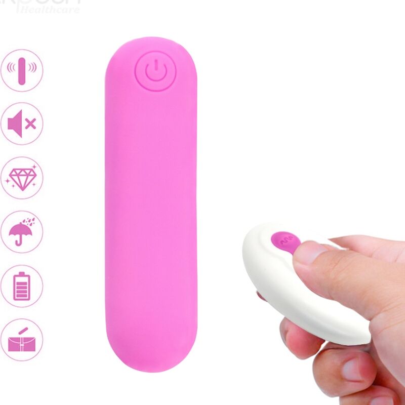 ARMONY - SPLASH JOLINE VIBRATOR KULA SILIKON FJÄRRKONTROLL 10 VIBRATIONER 65 X 15 CM ROSA