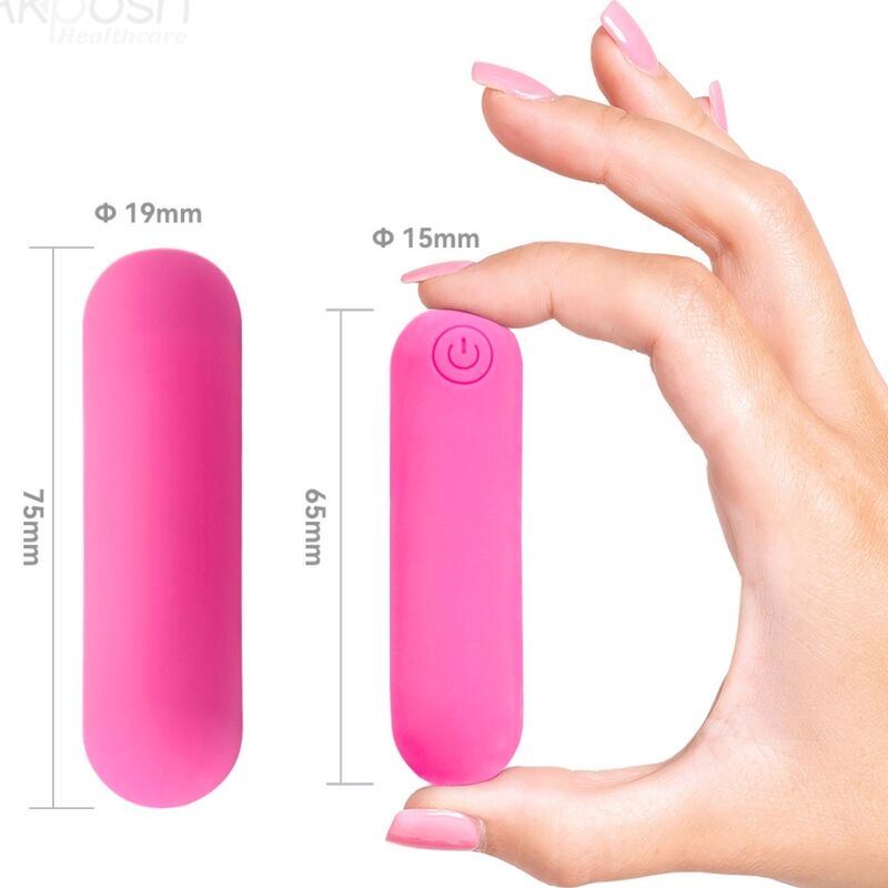 ARMONY - SPLASH HAHA VIBRATOR KULA SILIKON 10 VIBRATIONER 75 X 19 CM ROSA