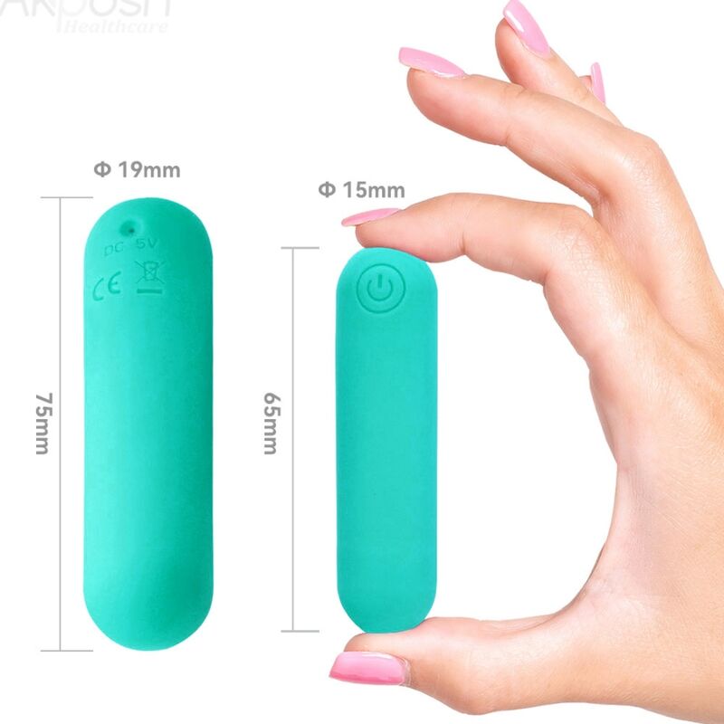 ARMONY - SPLASH HAHA VIBRATOR KULA SILIKON 10 VIBRATIONER 75 X 19 CM GRÖN