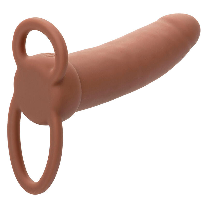 CALEXOTICS - MAXX THICK DUBBEL PENETRATOR 10 VIBRATIONER BRUN