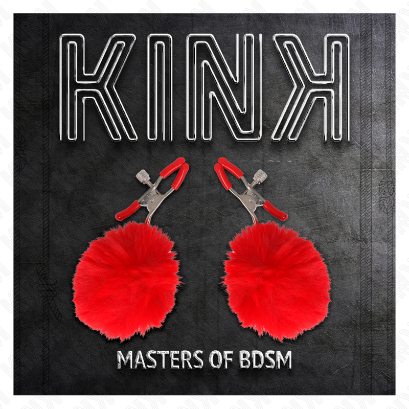 KINK - KONSTPÄLSBOLL BRÖSTVÅRTKLÄMMA RÖD 6 CM