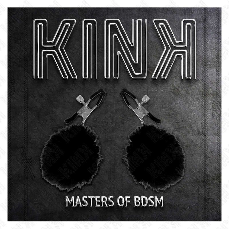 KINK - KONSTPÄLSBOLL BRÖSTVÅRTKLÄMMA SVART 6 CM