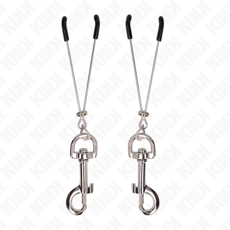 KINK - TUNN KROK NIPPELKLÄMMA SILVER 7 CM