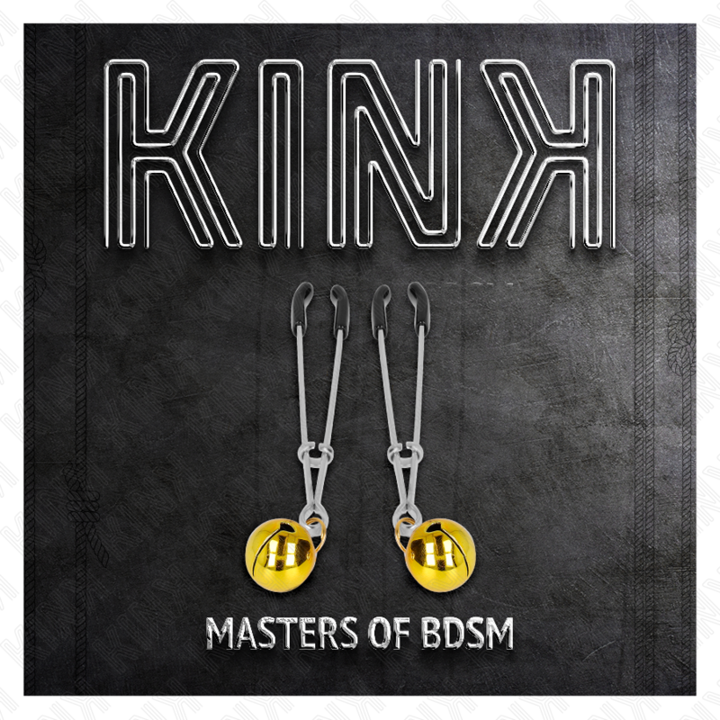 KINK - TUNN BRÖSTKLÄMMA MED KLÄMMA I GULD 7 CM