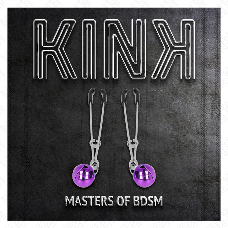 KINK - TUNN BRÖSTKLÄMMA MED KLÄMMA LILA 7 CM