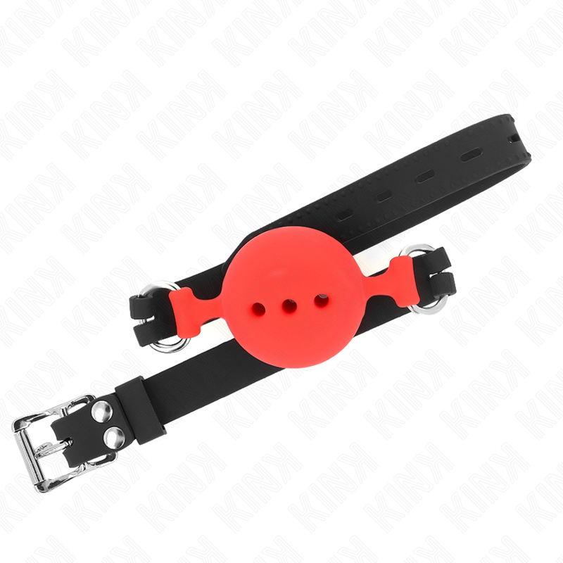 KINK - HELSILIKONMUVE 55 x 2 CM MED 5 CM BOLL STORLEK L RÖD JUSTERBAR 35-51 CM