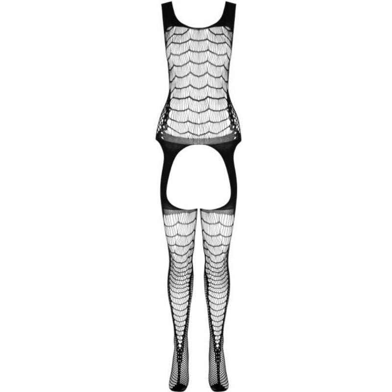 PASSION - BS 104 BODYSTOCKING SVART EN STORLEK