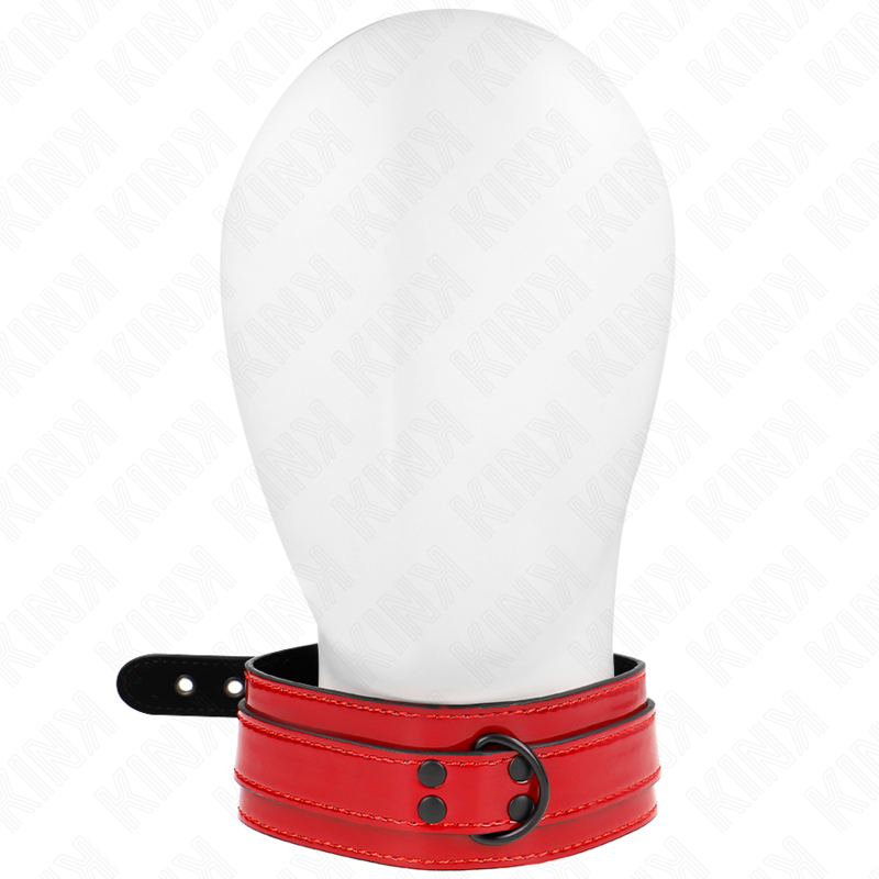 KINK - VINRÖTT JUSTERBART HALSBAND 37,5-49,5 CM X 5 CM
