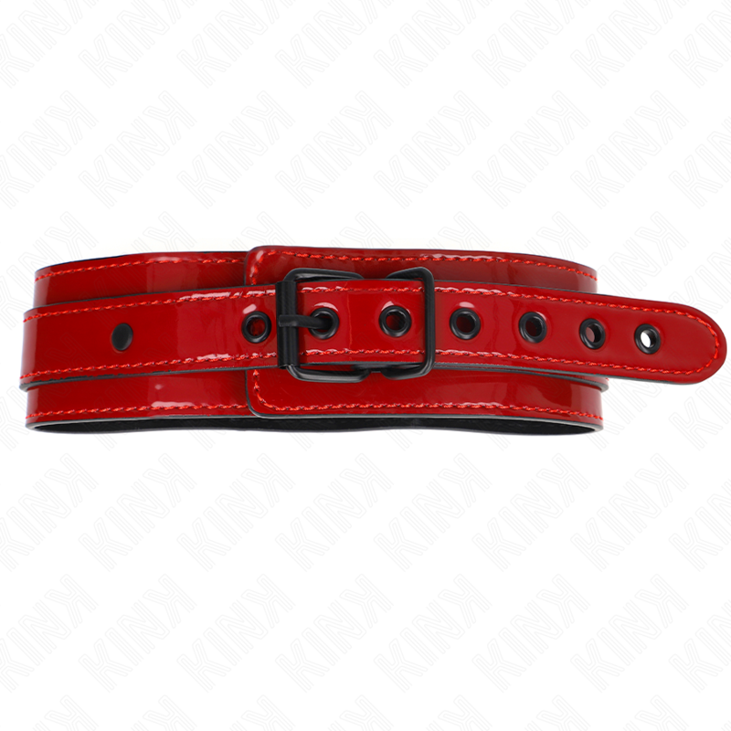 KINK - VINRÖTT JUSTERBART HALSBAND 37,5-49,5 CM X 5 CM