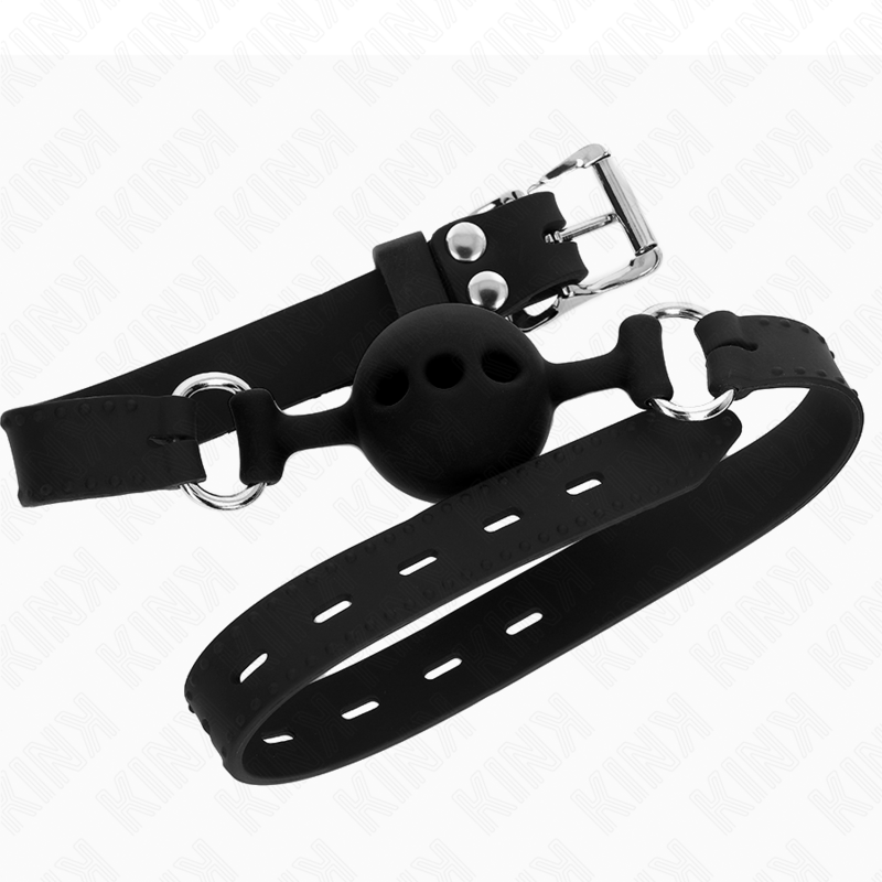 KINK - HELSILIKONKURV 55 x 2 CM MED 4 CM BOLL STORLEK S SVART JUSTERBAR 35-51 CM