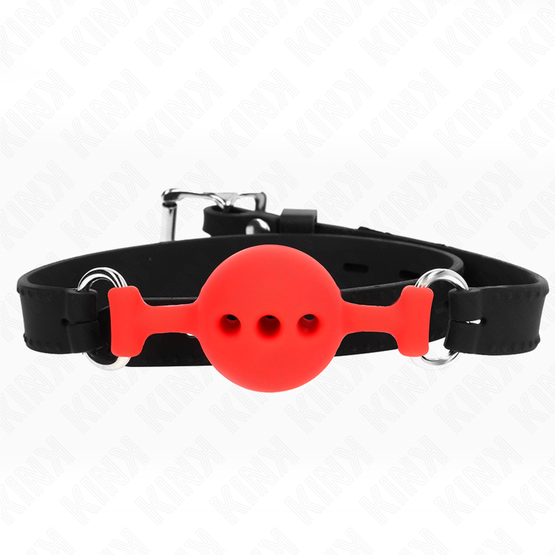 KINK - HELSILIKONKURV 55 x 2 CM MED 4 CM BOLL STORLEK S RÖD JUSTERBAR 35-51 CM