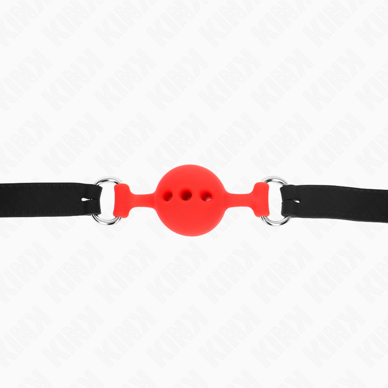KINK - HELSILIKONKURV 55 x 2 CM MED 4 CM BOLL STORLEK S RÖD JUSTERBAR 35-51 CM