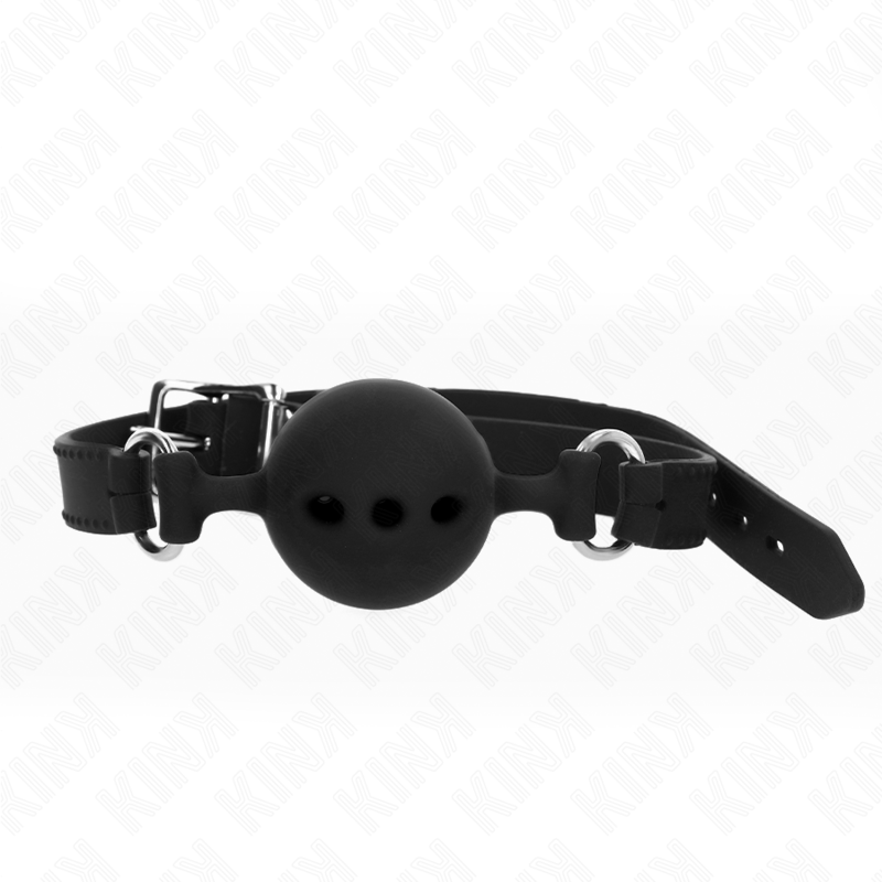 KINK - HELSILIKONMUVE 55 x 2 CM MED 5 CM BOLL STORLEK L SVART JUSTERBAR 35-51 CM