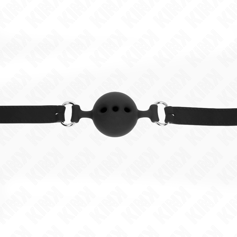 KINK - HELSILIKONMUVE 55 x 2 CM MED 5 CM BOLL STORLEK L SVART JUSTERBAR 35-51 CM