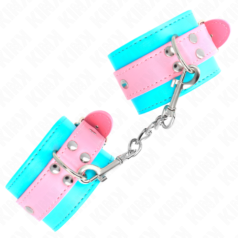 KINK - SÖTA HANDLEDSBÄLTAR BLÅ/ROSA JUSTERBARA 16-28 CM X 5 CM