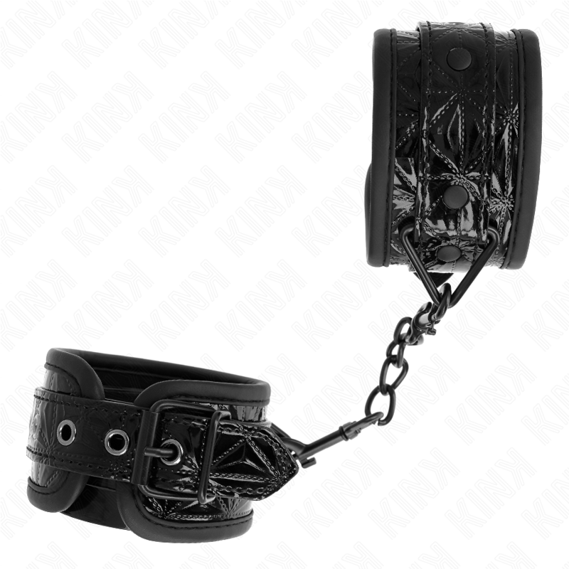 KINK - DIAMANTMÖNSTERAD HANDLEDSBÄLTE SVART JUSTERBAR 17-26 CM X 5,5 CM