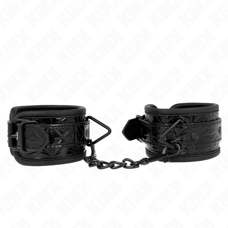 KINK - DIAMANTMÖNSTERAD HANDLEDSBÄLTE SVART JUSTERBAR 17-26 CM X 5,5 CM