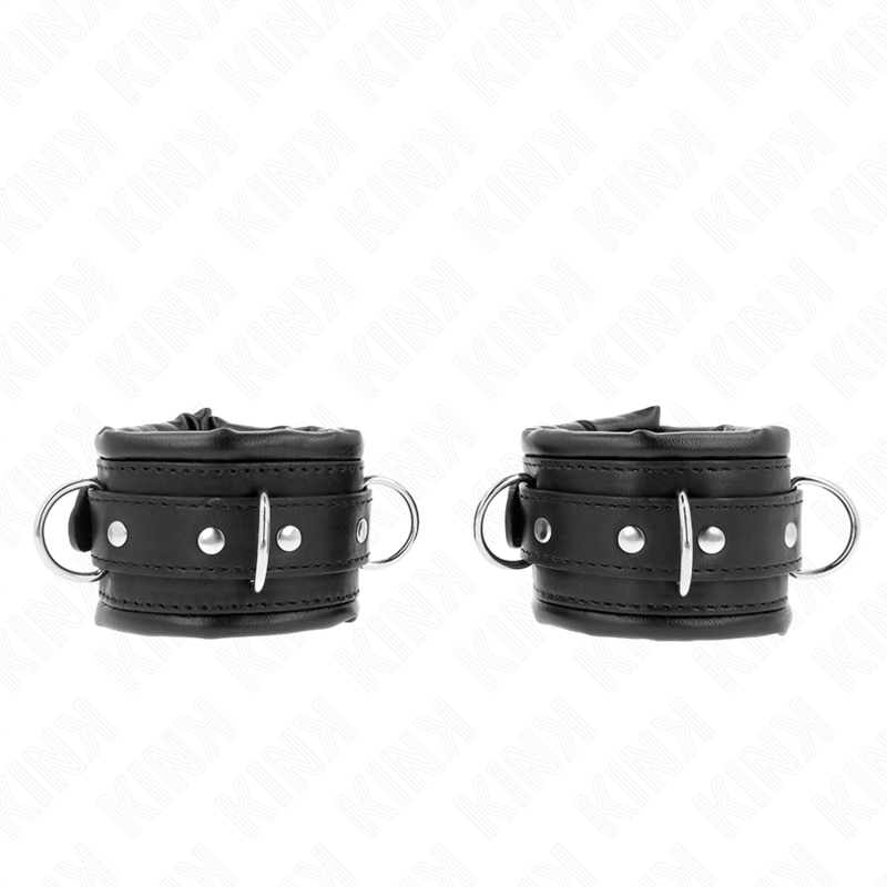 KINK - KRAFTIGA HANDLEDSBÄLTAR MED SVART PÄLSFODRAD JUSTERBAR 20-30 CM X 6 CM