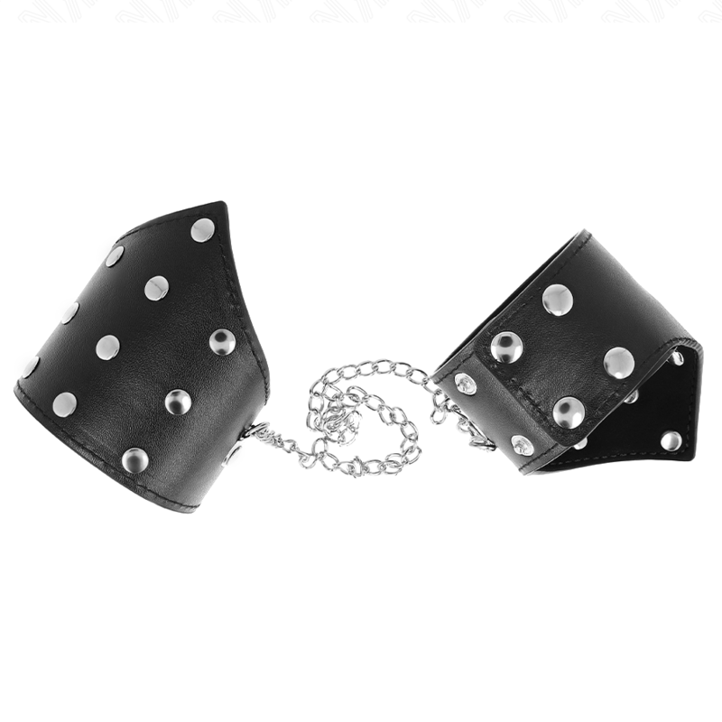 KINK - ARMBAND I SVART PUNKTSTYL MED JUSTERBAR KEDJA 17-23 CM X 8,5 CM