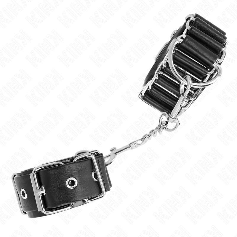 KINK - GÅNGJÄRNSLIKNANDE TUNNNA HANDLEDSBÄLTAR SVART JUSTERBAR 16-22 CM X 3,5 CM