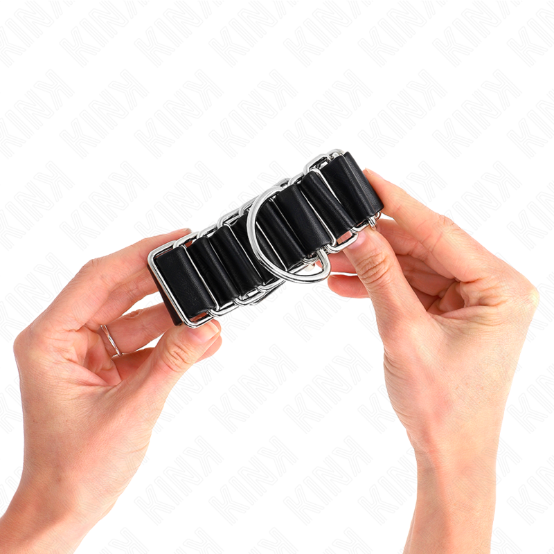 KINK - GÅNGJÄRNSLIKNANDE TUNNNA HANDLEDSBÄLTAR SVART JUSTERBAR 16-22 CM X 3,5 CM