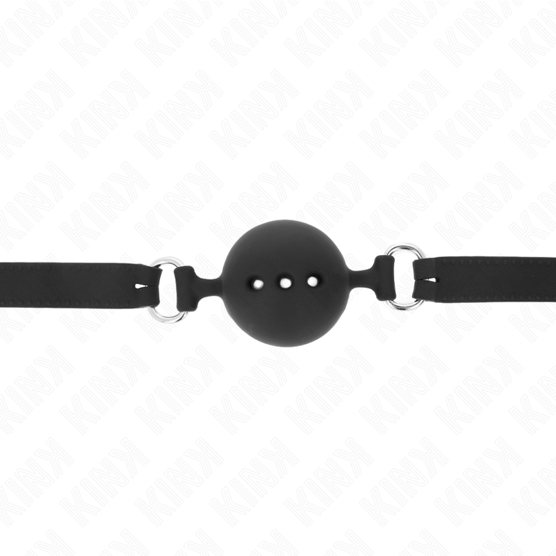 KINK - HELSILIKONKURV 55 x 2 CM MED 4,5 CM BOLL STORLEK M SVART JUSTERBAR 35-51 CM