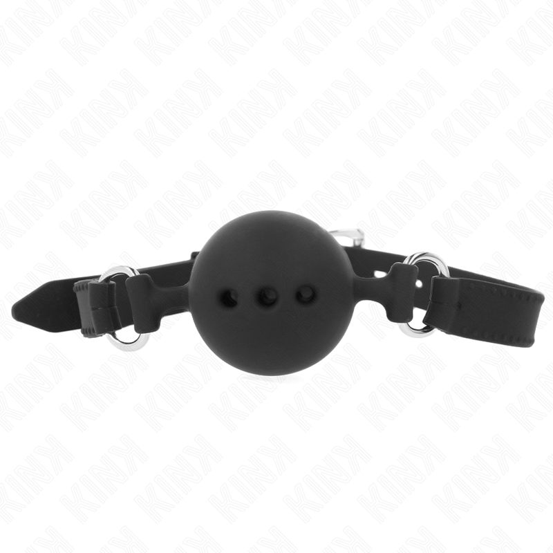 KINK - HELSILIKONKURV 55 x 2 CM MED 4,5 CM BOLL STORLEK M SVART JUSTERBAR 35-51 CM
