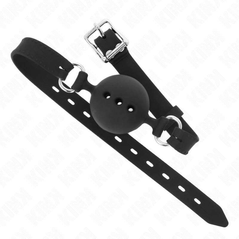 KINK - HELSILIKONKURV 55 x 2 CM MED 4,5 CM BOLL STORLEK M SVART JUSTERBAR 35-51 CM