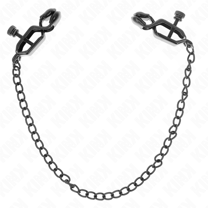 KINK - PLATA KEDJOR NIPPELKLÄMMA SVARTA 30 CM