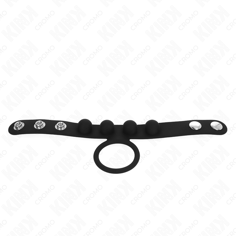 KINK - LÄDERPENISRING 3,5 CM MED TRYCKFÖRSLUTNING 23 X 2 CM