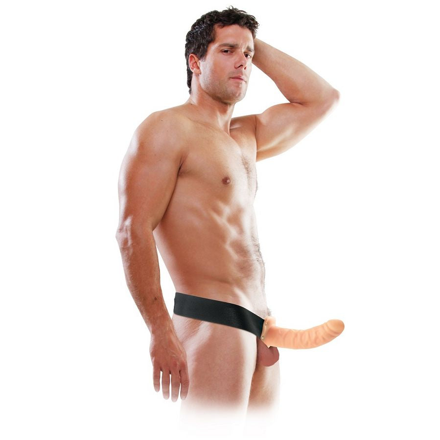 FETISCH FANTASY-SERIE - 19 CM IHÅLIG STRAP-ON NATURLIG