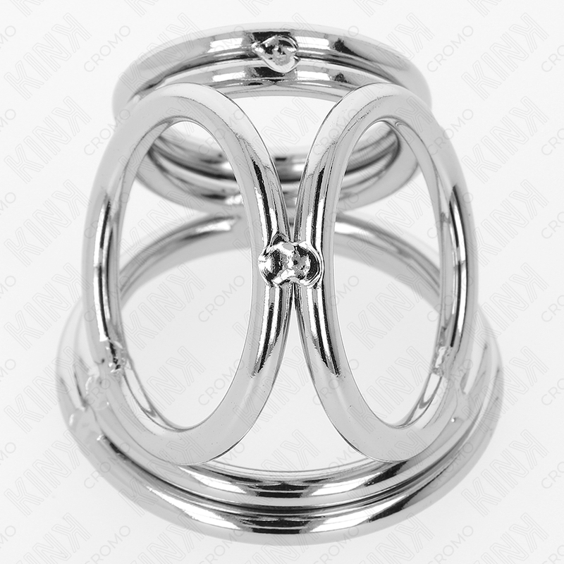 KINK - TRIPPEL KROMMETALLPENISRING 3,8 CM TILL 5 ​​CM MODELL 1