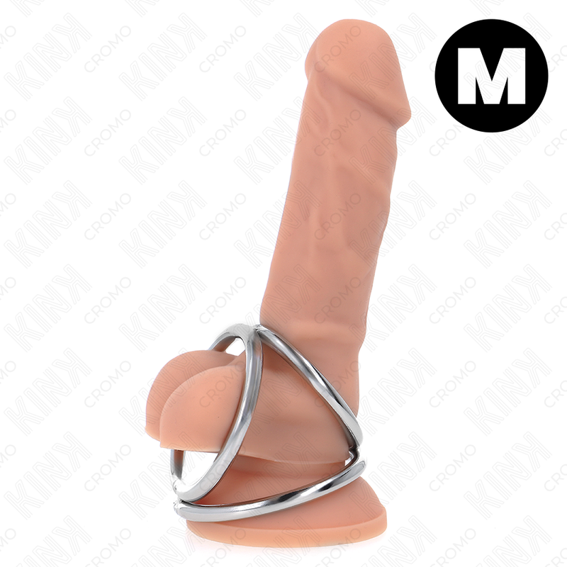 KINK - TRIPPEL KROMMETALLPENISRING 3,8 CM TILL 5 ​​CM MODELL 2