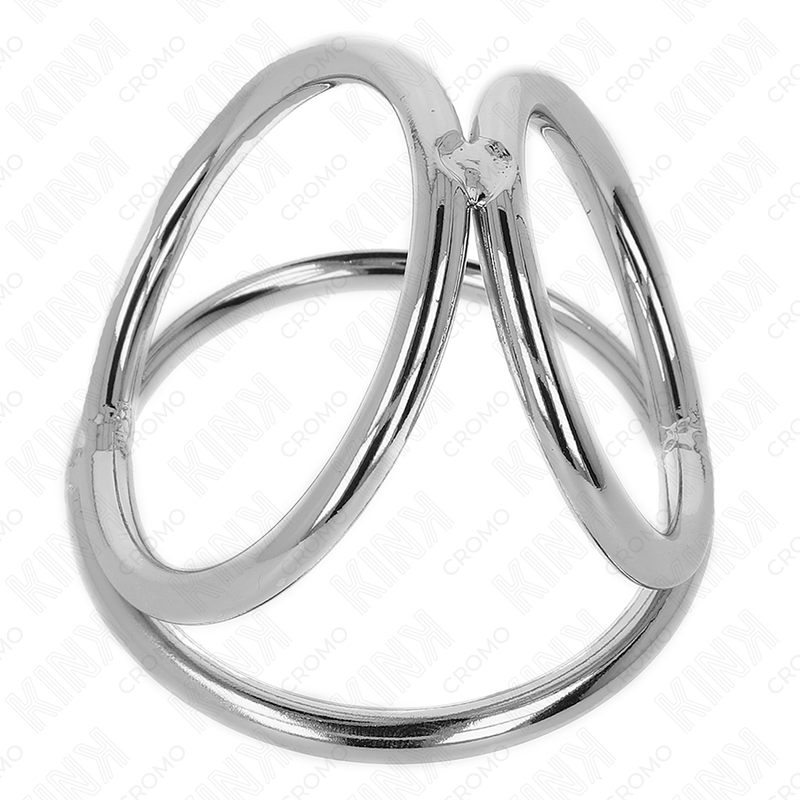 KINK - TRIPPEL KROMMETALLPENISRING 3,8 CM TILL 5 ​​CM MODELL 2