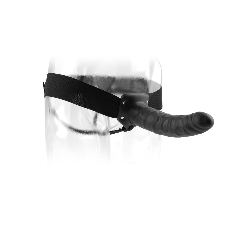 FETISH FANTASY SERIE - 19 CM IHÅLIG STRAP-ON SVART